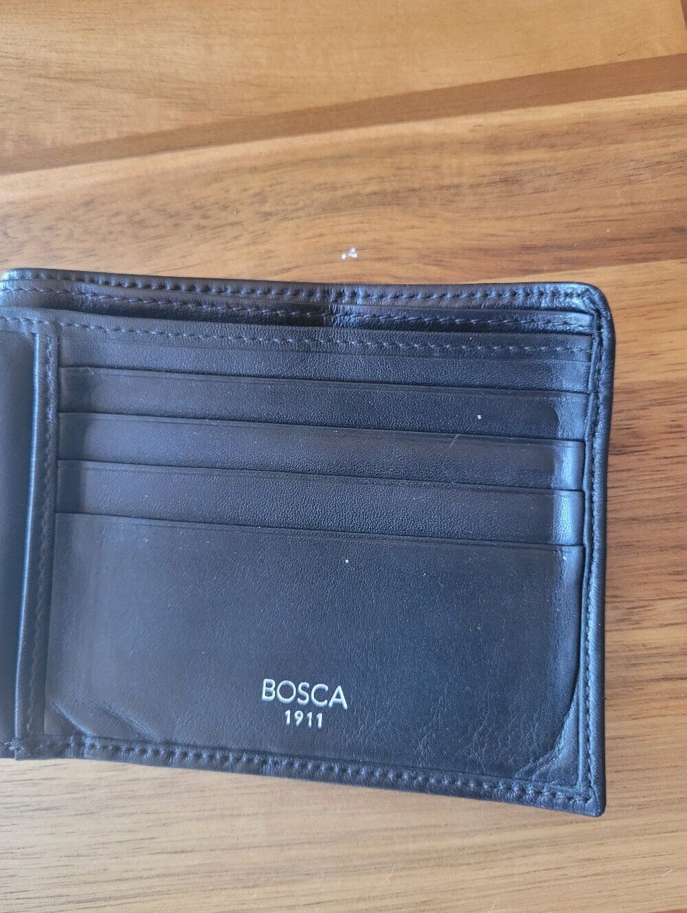Bosca Black Leather Cardholder Wallet